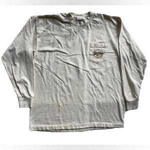 Vintage American Born XL Village Of Tobaccoville Long Sleeve Shirt Single Stitch